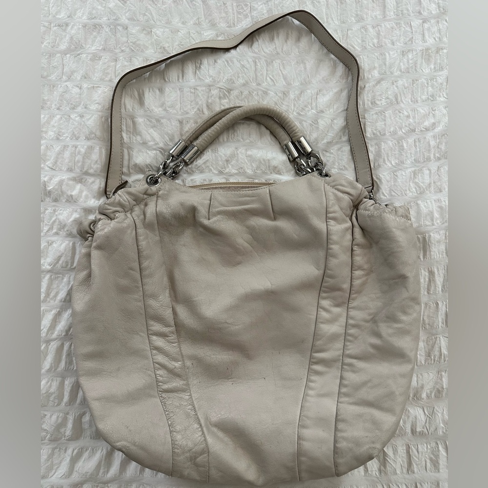 MICHAEL Michael Kors Beige Sheepskin Shoulder Bag